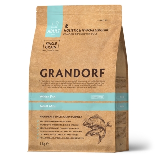 Гипоаллергенный корм GRANDORF DOG White Fish Adult Mini для взрослых собак мелких пород (белая рыба)